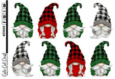 XL Winter Plaid Gnomes